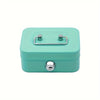 Metal Cash Box with Key Lock Secure Coin Storage Piggy Bank for Office and Home with Handle