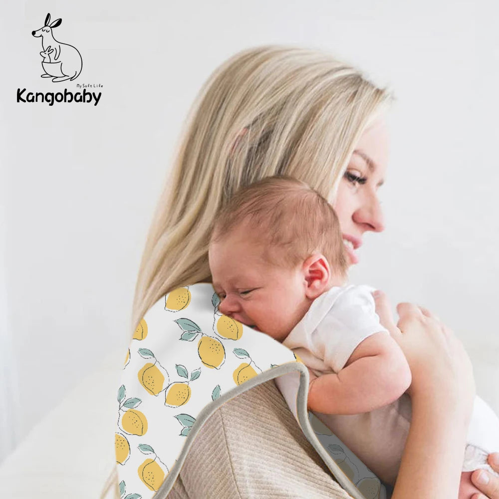 Kangobaby #My Soft Life# Breathable All-Season 6-Layer Baby Muslin Burp Cloth | 100% Cotton Antibacterial Newborn Feeding Bib - Kidzy Market