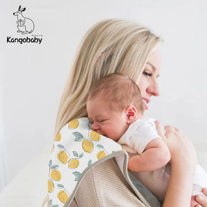 Kangobaby #My Soft Life# Breathable All-Season 6-Layer Baby Muslin Burp Cloth | 100% Cotton Antibacterial Newborn Feeding Bib - Kidzy Market