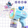 Handheld Automatic Bubble Gun for Kids – Space Sticker Design, LED Light, No-Spill Bubble Blower Toy (Batteries & Bubble Solution Not Included)