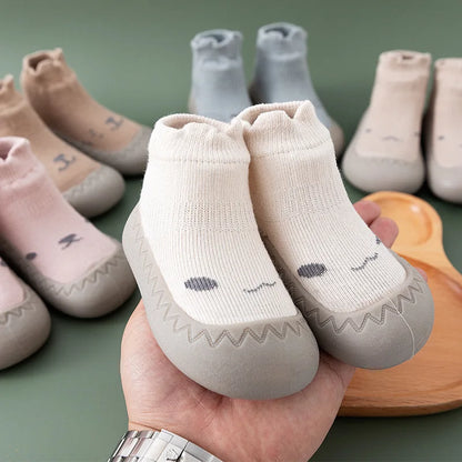 Baby Socks Shoes – Cute Cartoon Boy & Girl Infant Shoes, Soft Rubber Sole First Walker Booties for Toddlers