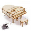 DIY 3D Wooden Music Box Puzzle Hand-Cranked Piano 225 x 130 x 20 mm (8.9 x 5.1 x 0.8 in)