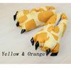 Funny Animal Plush Indoor Slippers for Women — Warm Soft Paw, Monster & Dinosaur Claw Slip-On with Rubber Sole