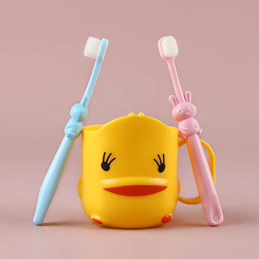 Children’s Toothbrush Oral Care Manual Toothbrush for Baby, Cartoon Rabbit Design, Oral Hygiene Gifts & Toys, 2 Styles