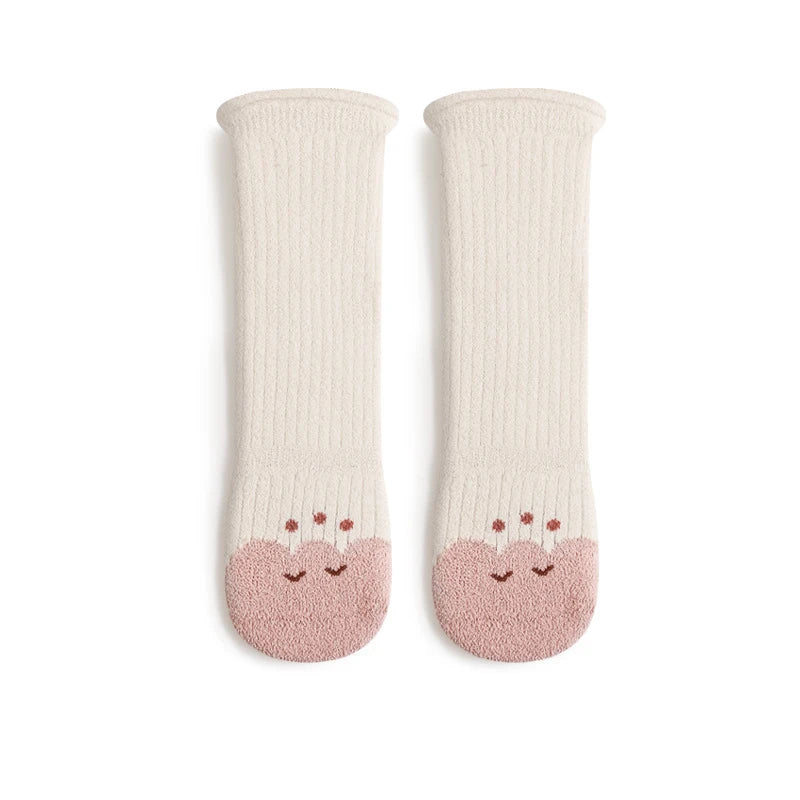 Winter New Thickened Warm Coral Fleece Baby Long Socks - Newborn & Kids Cute Warmer Knee Socks for Girls & Boys | Boneless Socks for 0-5Y