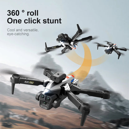 K10 Max RC Drone – HD 4K Quadcopter with 3 Cameras, Obstacle Avoidance, and WIFI FPV