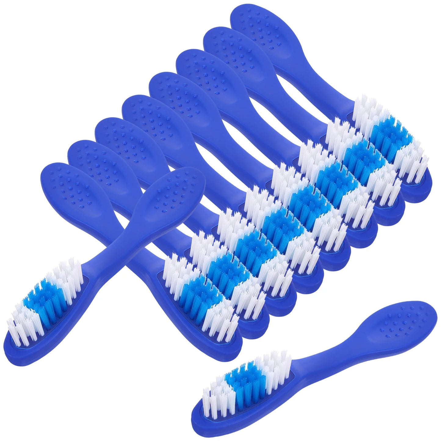 10 Pcs Mini Camping Toothbrush, Baby Travel Size, Short Plastic Bristles, Wear-Resistant