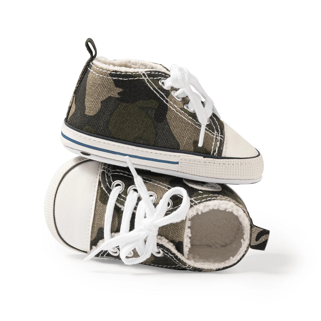 KIDSUN Newborn Multi-Coloured Canvas Baby Shoes – Soft Soled Casual First Toddler Shoes for Boys & Girls