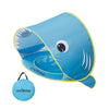 Pop-Up Baby Beach Tent with Pool Shark Cartoon UV Protection Portable Lightweight Playhouse for Kids