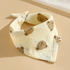 3PC Baby Cotton Soft Muslin Burp Cloths | Color-Matching Bandana Handkerchief & Feeding Bibs for Infants - Kidzy Market