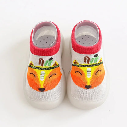 Baby Socks Shoes – Cute Cartoon Boy & Girl Infant Shoes, Soft Rubber Sole First Walker Booties for Toddlers