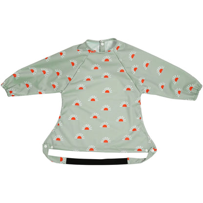 HappyFlute Baby Feeding Bibs | Waterproof Polyester One-Piece Long Sleeve with Snap Button Design | Mess-Proof for Table Use - Kidzy Market