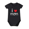 Pure Cotton “I Love Mom” & “I Love Dad” Newborn Rompers - Matching Baby Bodysuits for Twins, Summer Clothes for 0-24 Months
