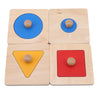 Montessori Wooden Geometric Shape Sorting Puzzle - Colorful Educational Toy for Toddlers & Preschoolers
