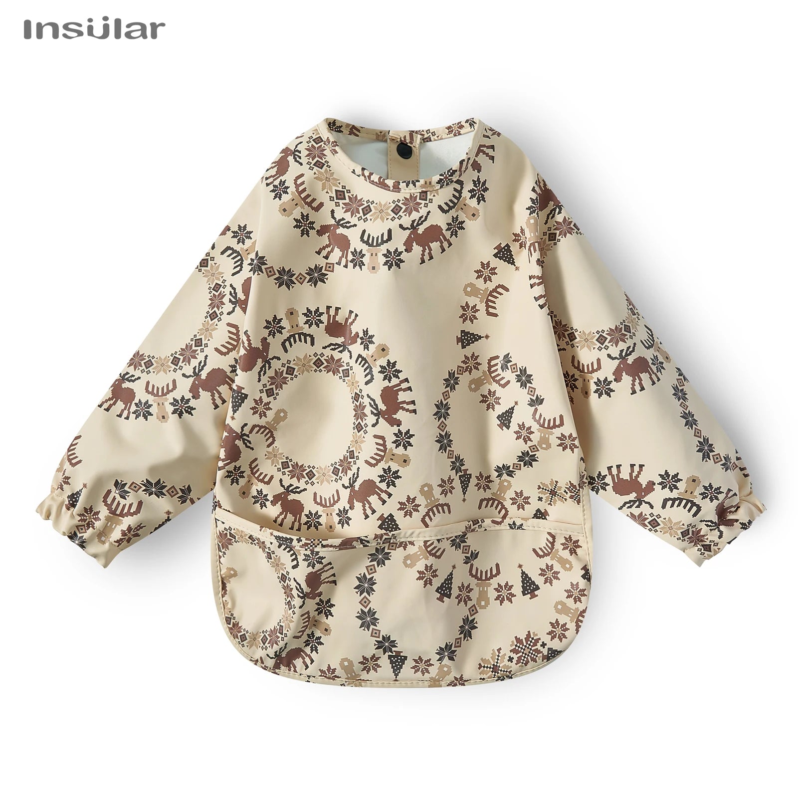Waterproof Long-Sleeve Baby Bib with Pocket – Full-Cover Feeding Apron for Mess-Free Mealtime - Kidzy Market