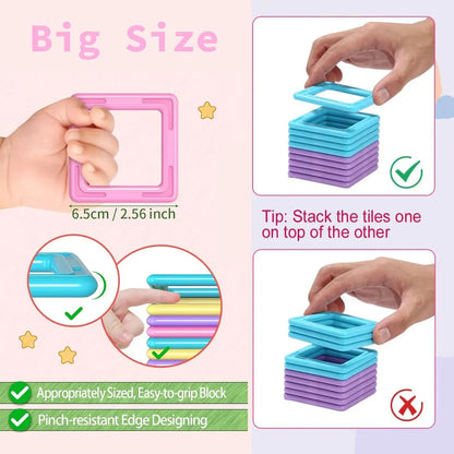 Big Magnetic Blocks Designer Construction Set for Kids