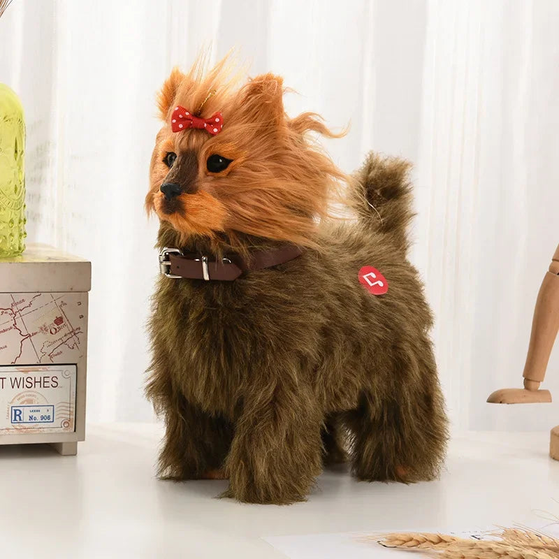 New Simulation Electric Pet Dog with Voice Control, Walking, Nodding, Music, and Touch, Robot Plush Toy Gift for Children