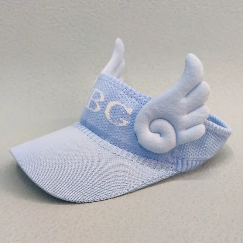 Kids Bunny Ear Sun Hat - Adjustable Rabbit Wings Visor, Cotton-Blend Sun Hat for Boys & Girls (Ages 3-12)