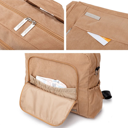 Soboba Corduroy Diaper Backpack – Large Capacity & Multi-Functional for Moms - Kidzy Market