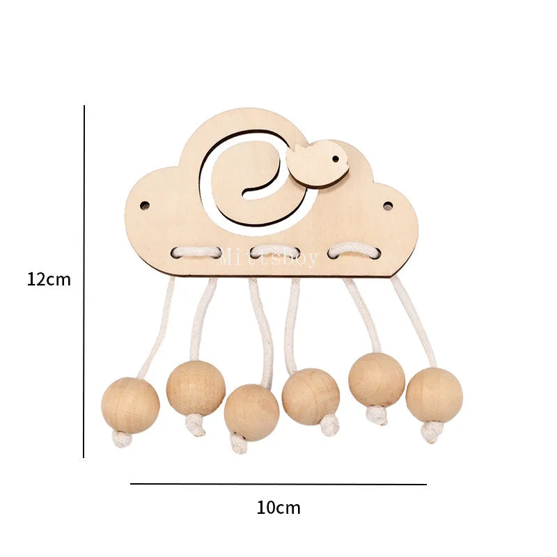 Montessori Busy Board DIY Wood Accessories – Early Learning Ball, Calculation, Bulldozer, Castle, Helicopter Educational Toy for Children Gifts