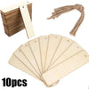 Wooden Blank Bookmarks with Rope — DIY Unfinished Wood Tags (10/20/40/60 Pack)