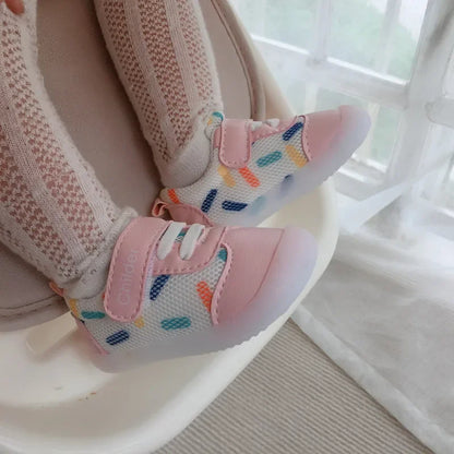 Boys/Girls Baby Walking Shoes – Spring/Autumn Soft Sole Mesh Breathable Shoes for 0-2 Year Olds, Nude Baby Shoes