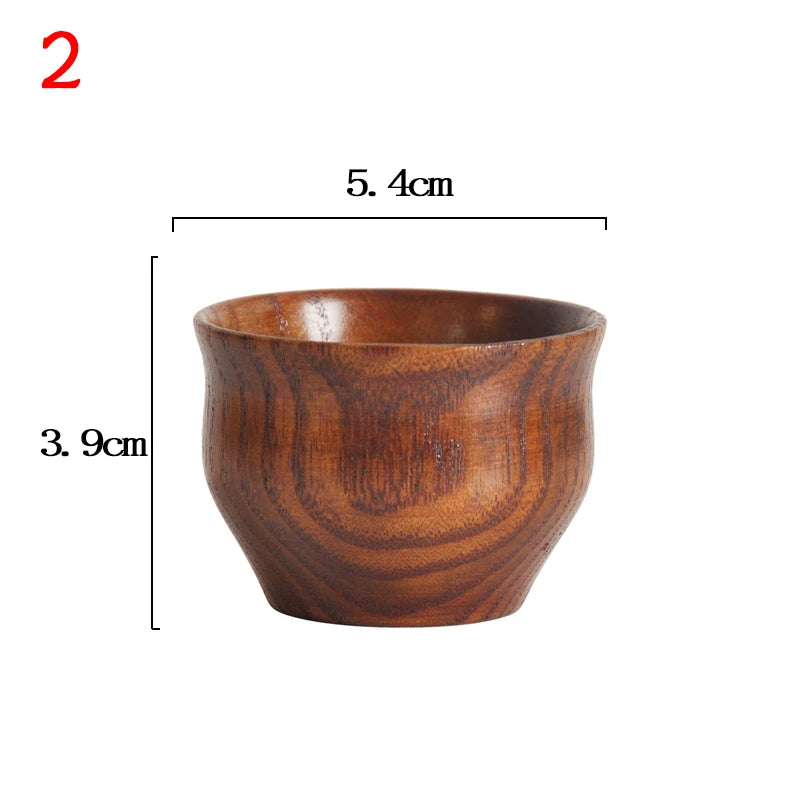Handmade Spruce Wood Big-Belly Cup — Rustic Wooden Beer, Tea & Coffee Mug (Brown)