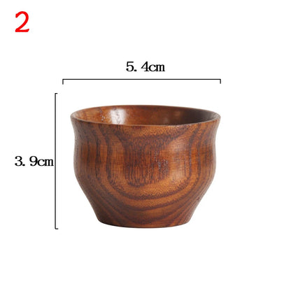 Handmade Spruce Wood Big-Belly Cup — Rustic Wooden Beer, Tea & Coffee Mug (Brown)