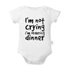 Baby I’m Not Crying – Funny Newborn Romper | 2024 Baby Bodysuit for Boys & Girls | Summer Infant Outfit | Pregnancy Announcement Gift