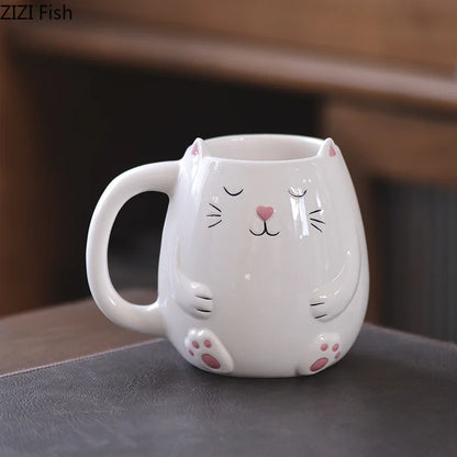 3D Ceramic Animal Mug - Frog & Hedgehog Cute Kids Breakfast Coffee Cup, 1-Piece Christmas Gift