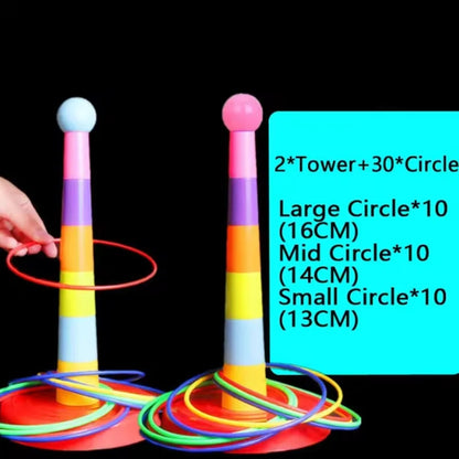 Children’s Throw Circle Game – Stacked Toy for Indoor & Outdoor Fun, Parent-Child Interactive Early Education Gift