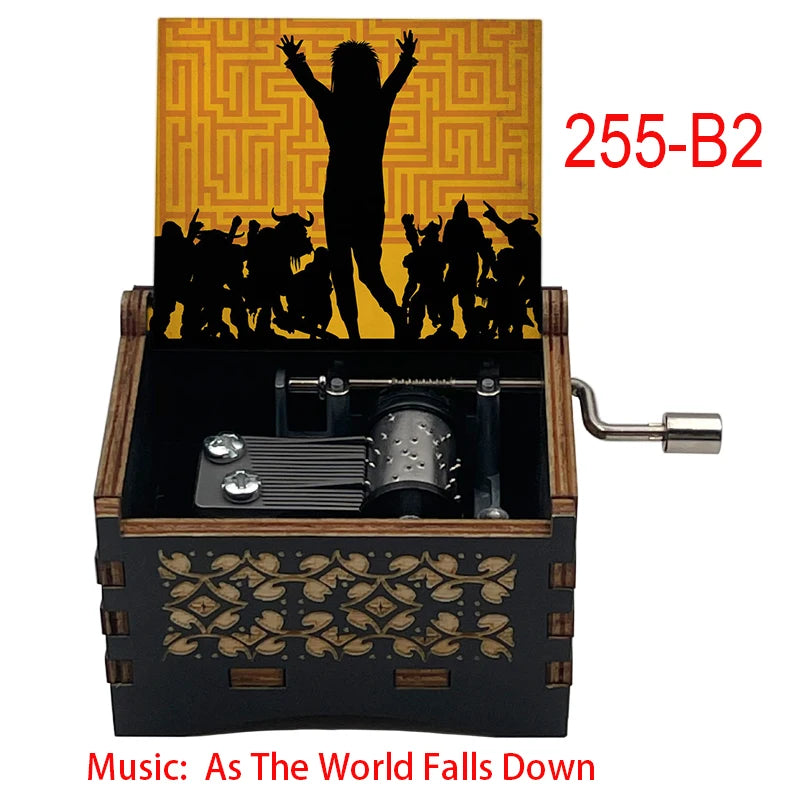 As The World Falls Down Fantasy 18-Note Wooden Music Box New Year Christmas Birthday Gift