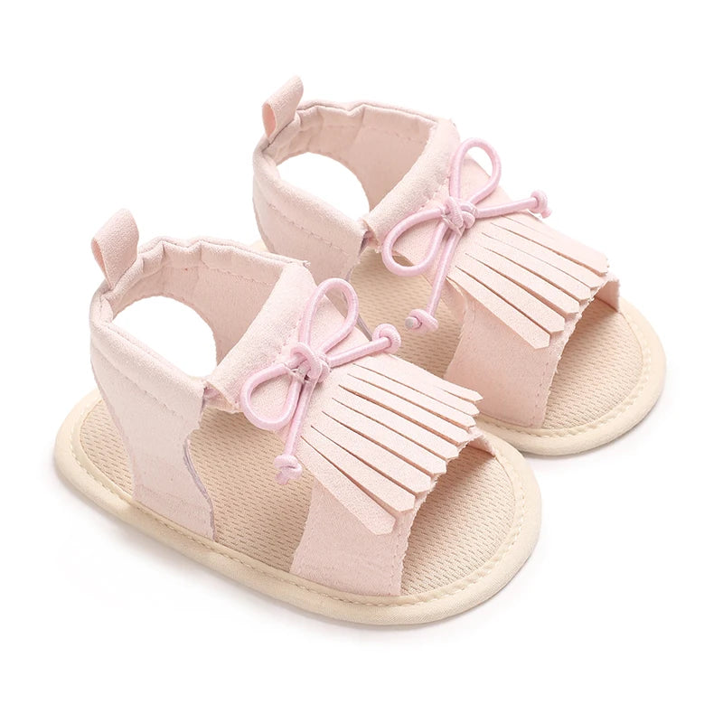Summer Newborn Infant Baby Girls Princess First Walker Shoes – Soft Sole Sandals & Beach Slippers