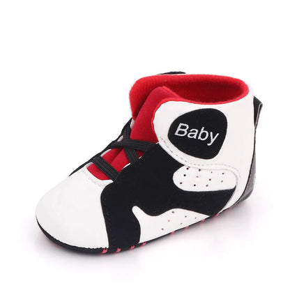 High Top Baby Sneakers Soft Sole Non-Slip Comfortable Baby Boy Girl Football Basketball Sports Shoes Infant Toddler