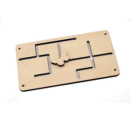 Baby Montessori Busy Board DIY Wooden Toy – Accessories with Robot, Lock, Gear, Horn, and Zipper, Educational Graffiti Toy for Children Gifts