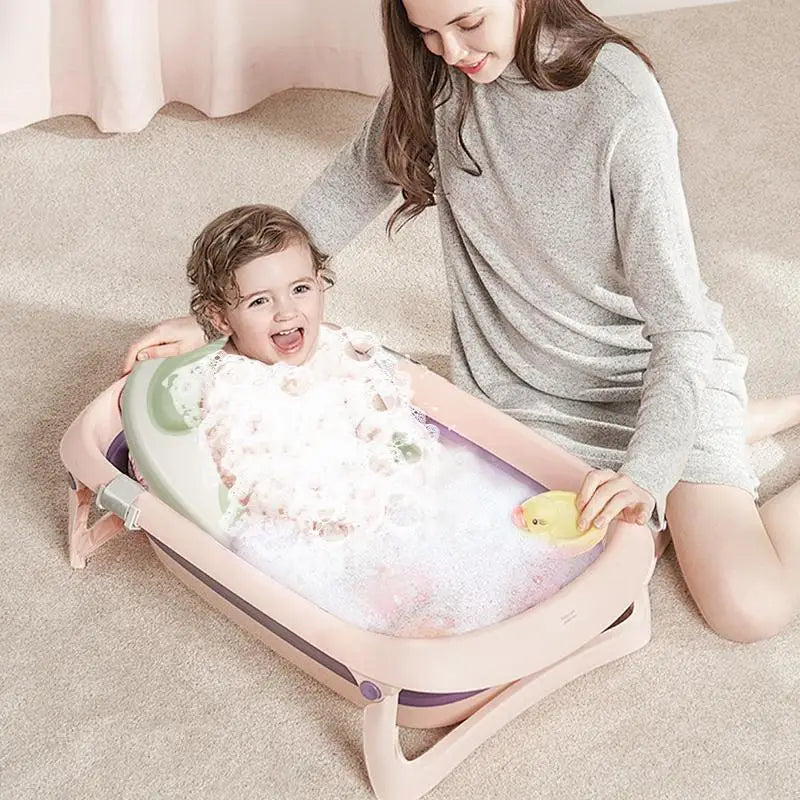 Ergonomic Baby Bath Support Seat – Non-Slip Shower Chair With Drain Holes & Temperature Sensing