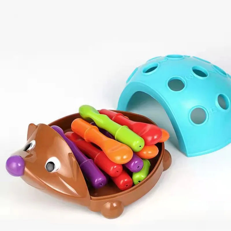 Hedgehog Insert Educational Toy – Montessori Toy for Children, Focused on Fine Motor Skills and Hand-Eye Coordination