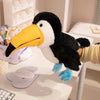 6 Style Plush Hand Puppets, Toucan Parrot Bald Eagle Peacock Owl Flamingo for Kids