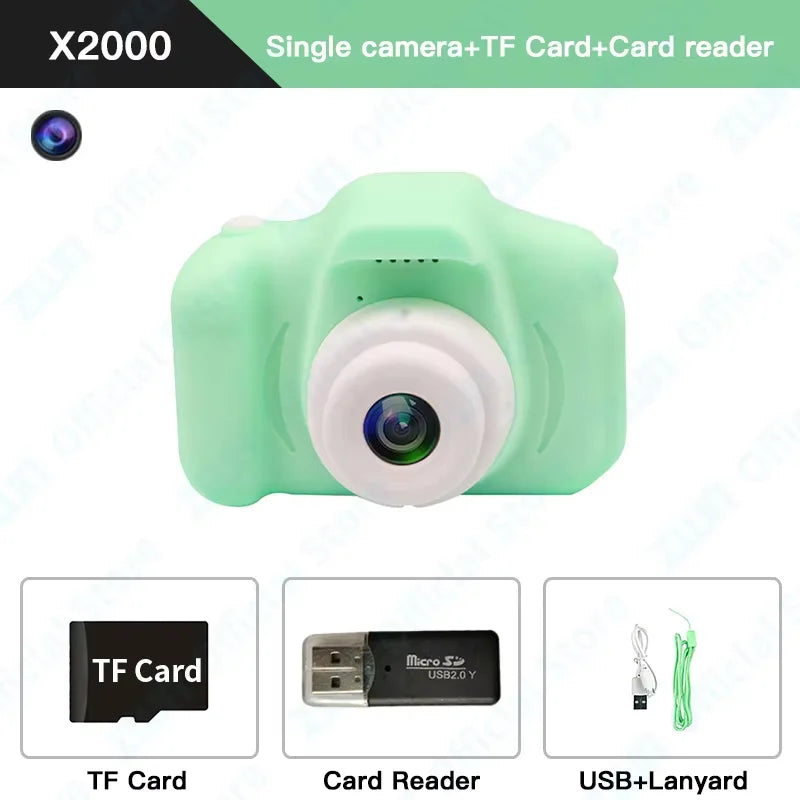 ZWN Kids Digital Camera with 2-Inch Color Display, 1080P HD Video, Outdoor SLR Style, Includes TF Memory Card