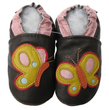Carozoo Baby Shoes – Leather Children Slippers, Prewalker First Walking Shoes for Newborn Boys & Girls