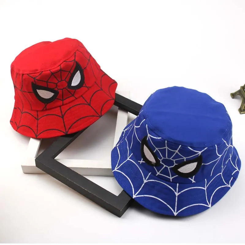 Kids Spider Cartoon Bucket Hat - Sun Fisherman Cap for Boys & Girls, Ages 2-7, One Size (52–53 cm / 20.5–20.9 in)
