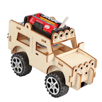 DIY STEM Projects Kit for Kids – 3D Wooden Car and Boat Model Puzzle