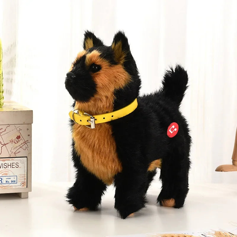 New Simulation Electric Pet Dog with Voice Control, Walking, Nodding, Music, and Touch, Robot Plush Toy Gift for Children