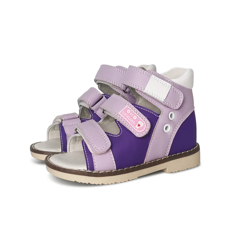 Ortoluckland Toddler Girls’ Sandals – New Children Orthopedic Flatfeet Shoes, Summer Boys’ Arch Support Footwear, Size 20 to 33
