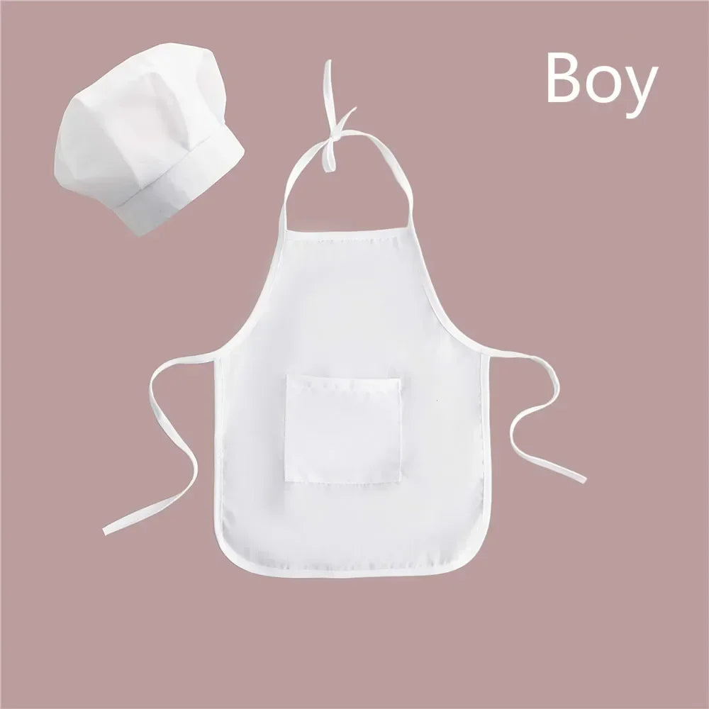 Baby Chef Apron & Hat Set – Cute Baby Cook Costume for Newborn Photography Prop & Outfit