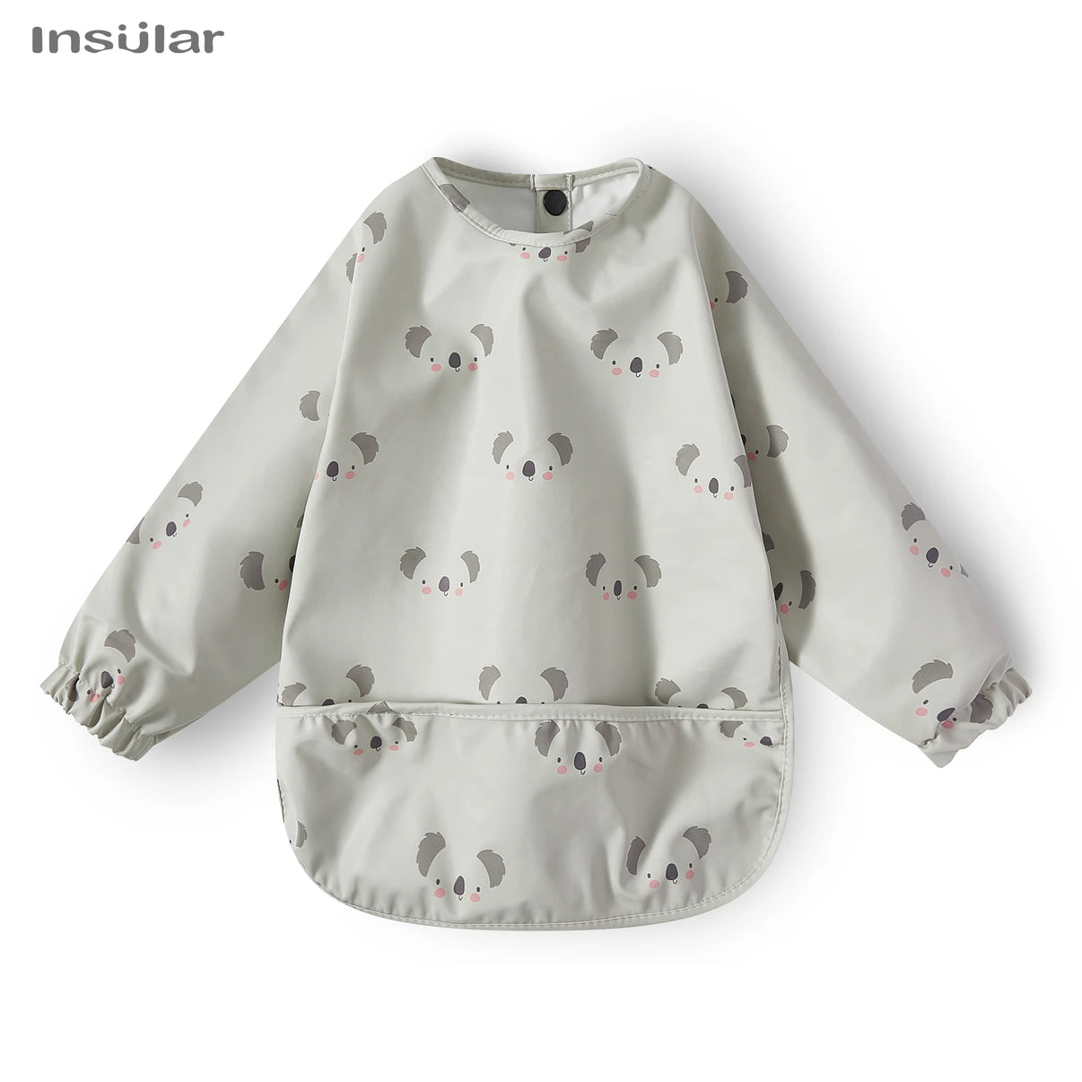 Waterproof Long-Sleeve Baby Bib with Pocket – Full-Cover Feeding Apron for Mess-Free Mealtime - Kidzy Market