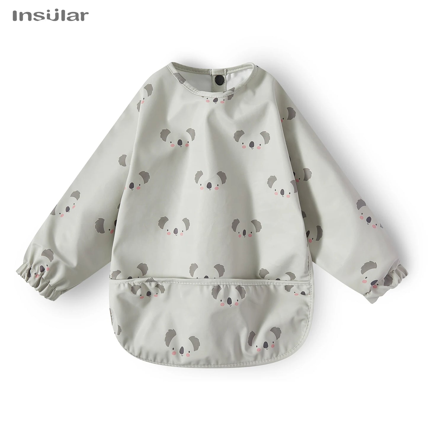 Waterproof Long-Sleeve Baby Bib with Pocket – Full-Cover Feeding Apron for Mess-Free Mealtime - Kidzy Market