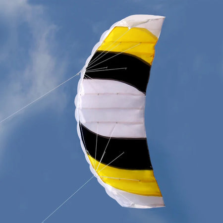 Outdoor Fun Sports 1.4m Dual Line Stunt Parafoil Parachute Beach Kite for Beginners