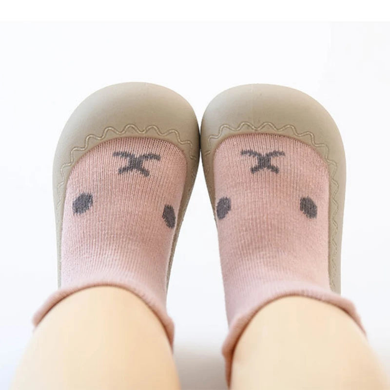 Baby Socks Shoes – Cute Cartoon Boy & Girl Infant Shoes, Soft Rubber Sole First Walker Booties for Toddlers