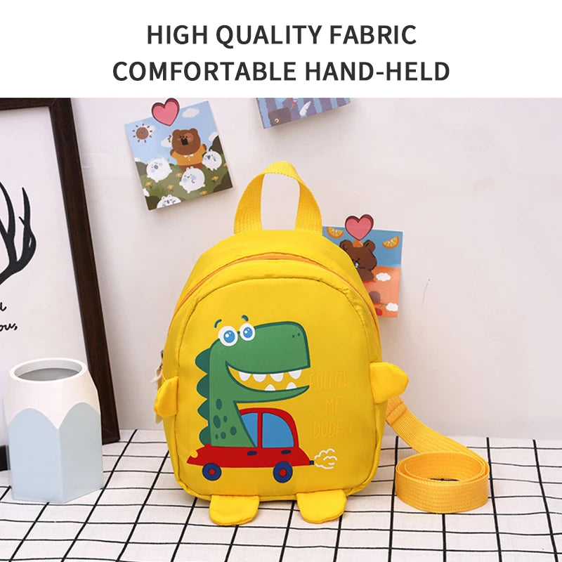 1 PCS Kids Mini Dinosaur Backpack – Anti-Lost Cartoon School Bag for Kindergarten & Toddlers - Kidzy Market